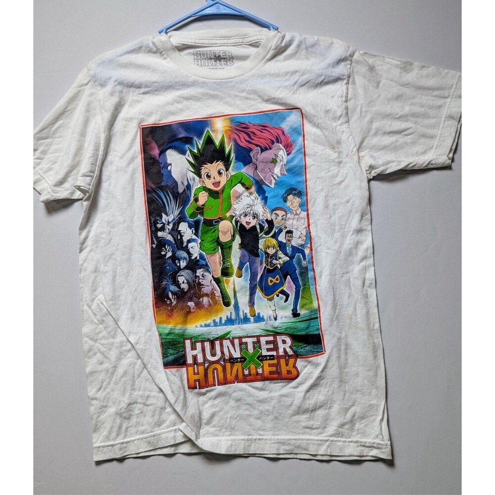 Hunter X Hunter Mens White Anime Graphic Print Round Neck T-Shirt